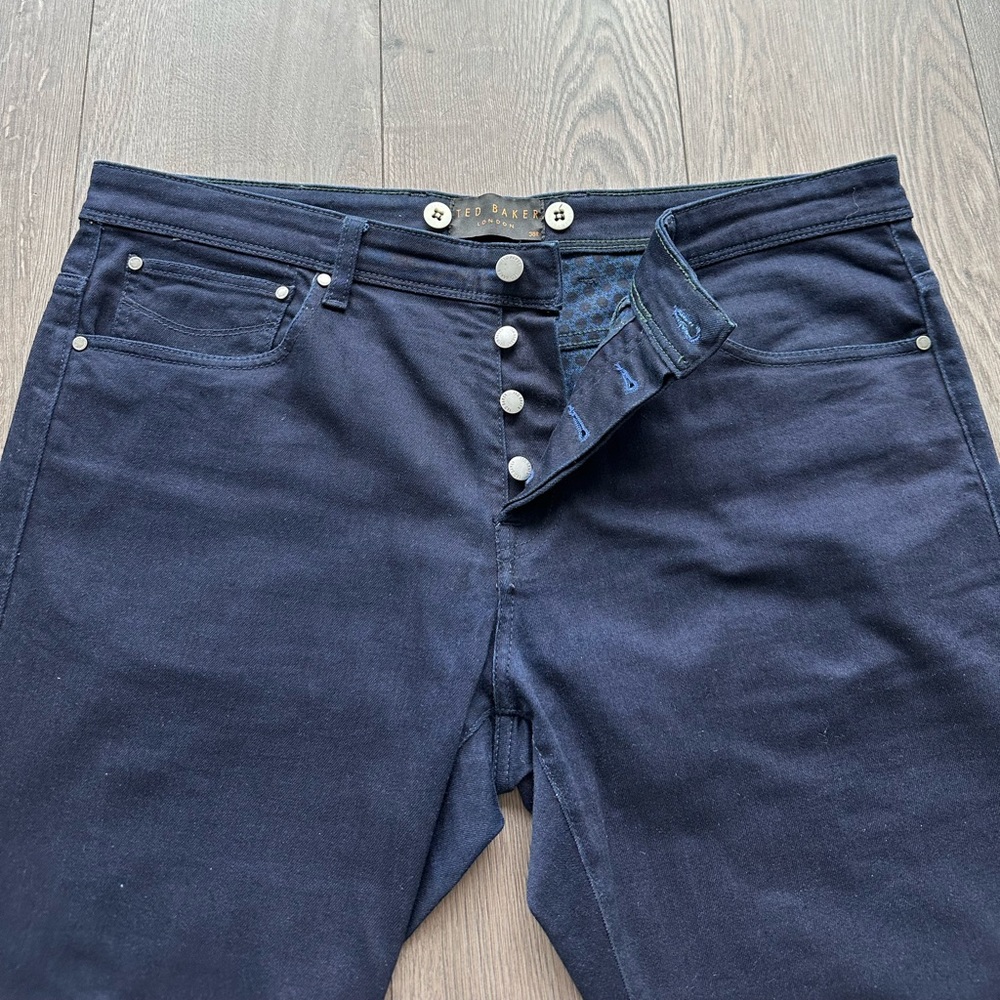 Ted Baker Button Fly Straight Slim Jeans